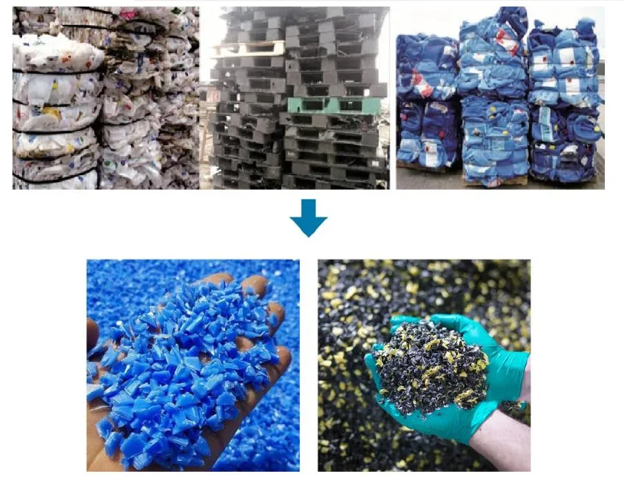 1300 Kg/H High Capacity HDPE/PP/PE Plastic Waste Bottles Crushing Washing Recycling Equipment