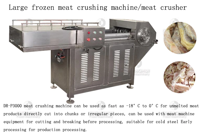 Automatic Frozen Meat Slicing Machine Frozen Meat Crushing Equipment Kitchen Food Equipment