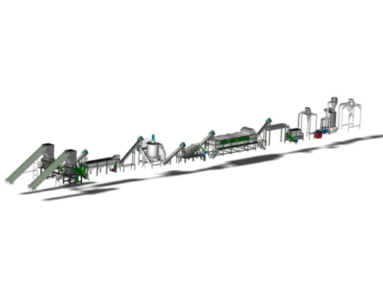 Bottiglie per rifiuti in plastica HDPE/PP/PE per carichi pesanti da 1.300 kg/h per la triturazione di apparecchiature di lavaggio e riciclaggio